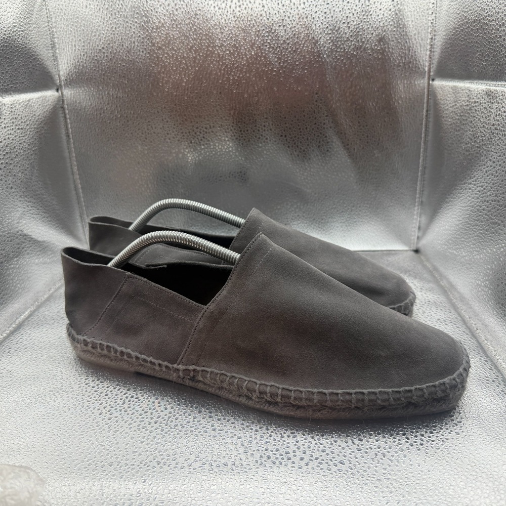Size 10T Tom Ford Suede Barnes Espadrilles Dark Gray Mens Slip On Casual Shoes